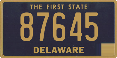 DE license plate 87645