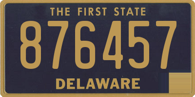 DE license plate 876457