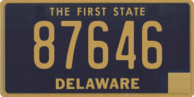 DE license plate 87646
