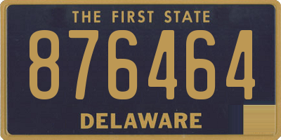 DE license plate 876464