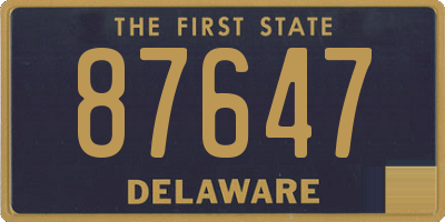 DE license plate 87647