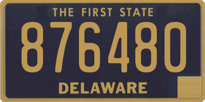 DE license plate 876480