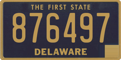 DE license plate 876497