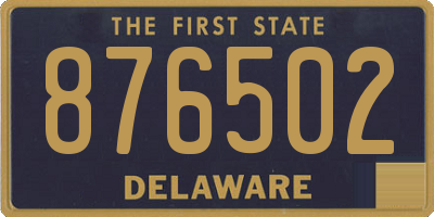 DE license plate 876502