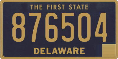 DE license plate 876504