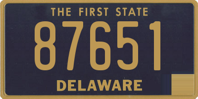 DE license plate 87651