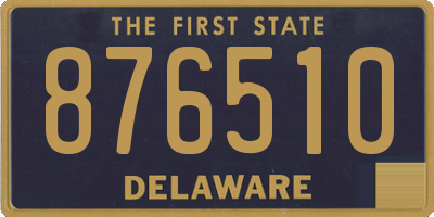 DE license plate 876510