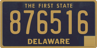 DE license plate 876516