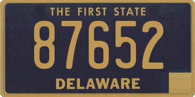 DE license plate 87652