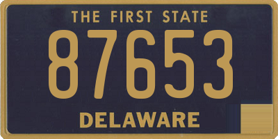 DE license plate 87653
