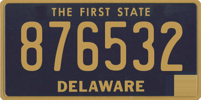 DE license plate 876532