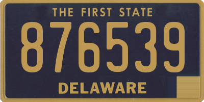 DE license plate 876539
