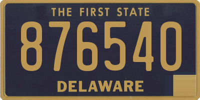 DE license plate 876540