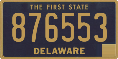 DE license plate 876553
