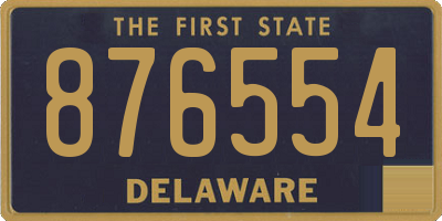 DE license plate 876554