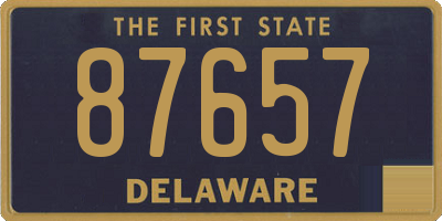 DE license plate 87657