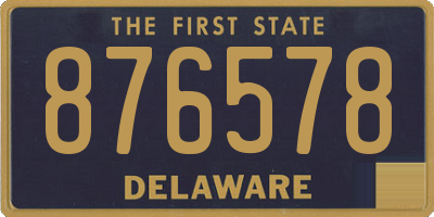 DE license plate 876578