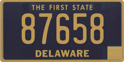 DE license plate 87658