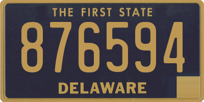 DE license plate 876594