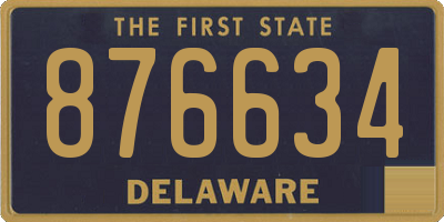 DE license plate 876634