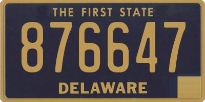 DE license plate 876647