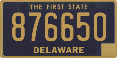 DE license plate 876650
