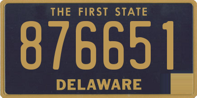 DE license plate 876651