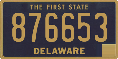 DE license plate 876653