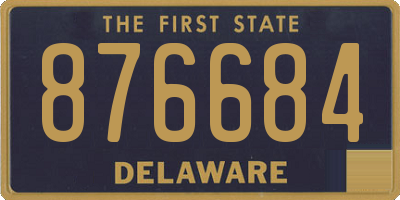 DE license plate 876684