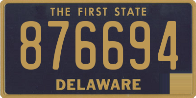 DE license plate 876694