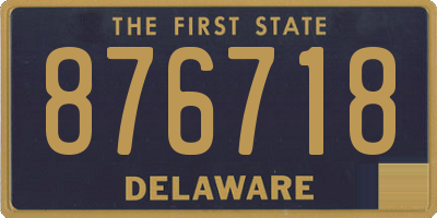 DE license plate 876718