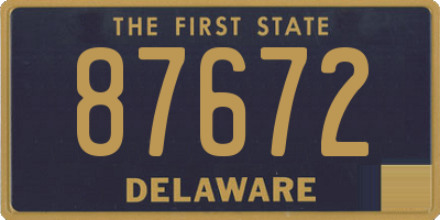 DE license plate 87672