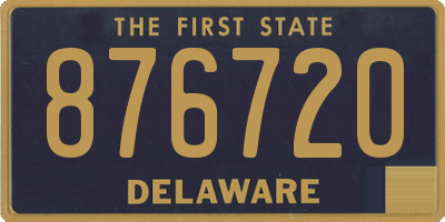 DE license plate 876720