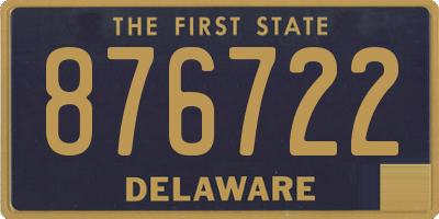 DE license plate 876722