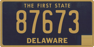 DE license plate 87673
