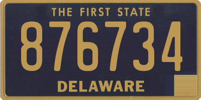 DE license plate 876734