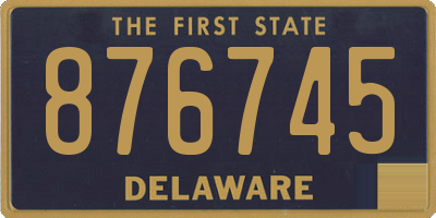 DE license plate 876745