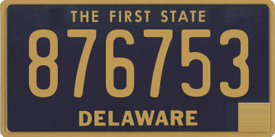 DE license plate 876753