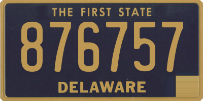 DE license plate 876757