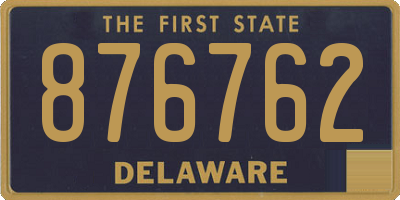 DE license plate 876762