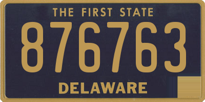 DE license plate 876763