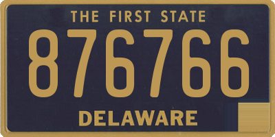 DE license plate 876766