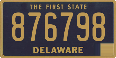 DE license plate 876798