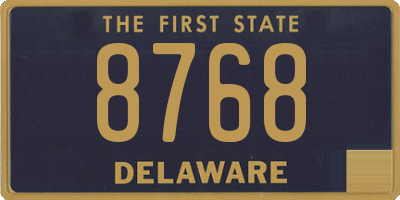DE license plate 8768