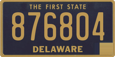 DE license plate 876804