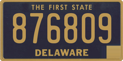 DE license plate 876809