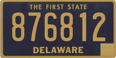 DE license plate 876812
