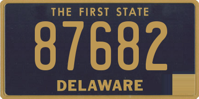 DE license plate 87682