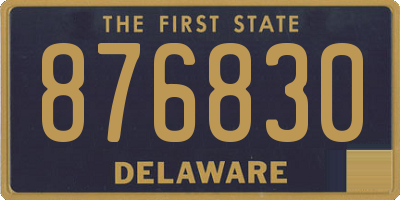 DE license plate 876830