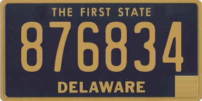 DE license plate 876834